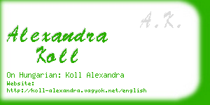 alexandra koll business card